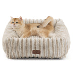 Bedsure ComfyFleece® Cute Dog Beds Large Sized Dog Washable，36in Cream