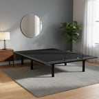 Signature Design by Ashley Adjustable Base Queen Bed Frame, Head Up Only | 100% polyester upholstery, Sturdy metal frame, Memory foam and hybrid compatible, Wired remote, No box spring needed