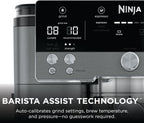 Ninja Luxe Café Premier Espresso & Rapid Cold Brew, Gunmetal, ES601GM | Drip Coffee, Built-in Coffee Grinder, Hands-Free Milk Frother, Assisted Tamper for Cappuccinos & Lattes