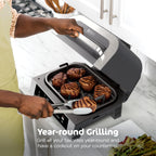 Ninja® Foodi® Smart XL 6-in-1 Indoor Grill & Air Fryer, Black/Silver, DG551 | Smart Cook System & Foodi Smart Thermometer, XL capacity, perfect doneness, rare to well done. 6-in-1: Grill, Air Fry & more.