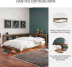 Signature Design by Ashley Deanlow Full Bookcase Storage Bed, Honey | Integrated bookcase headboard, Low-profile full size bed frame, Durable honey brown laminate, Youth rooms