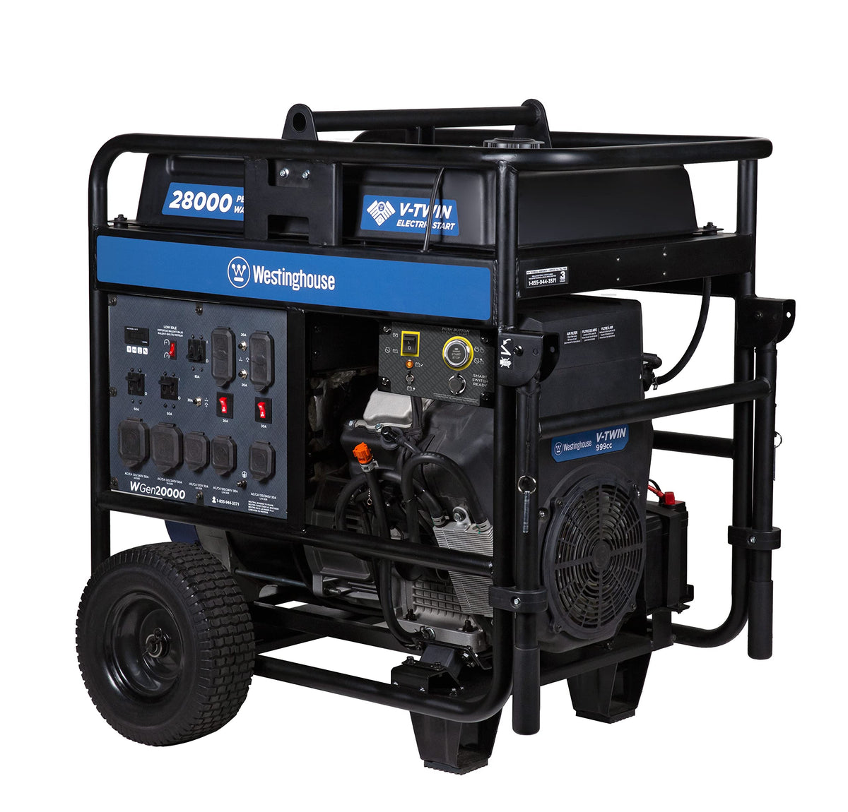 Westinghouse 28000 Peak Watt Tri-Fuel Home Backup Portable Generator, Remote Electric Start, Transfer Switch Ready, Gas, Propane, and Natural Gas Powered