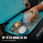 Ninja FrostVault™ Go Soft Backpack Cooler, Dry Storage, Charcoal Gray | Ninja FrostVault Go soft cooler, stays cool for hours with a leakproof, easy-access lid, and carries like a backpack