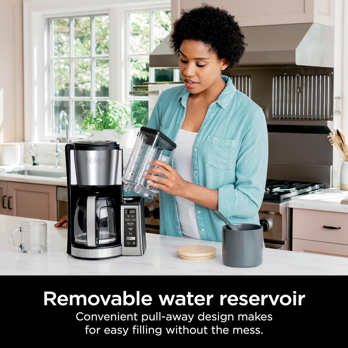 Ninja Fresh Brew Coffee Maker, 12 Cup Glass Carafe, Stainless Steel, CE251