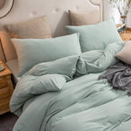 PURE ERA Jersey Knit Pillow Cases Solid Sage Green Standard