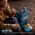 Ninja FrostVault™ Go XL Soft Backpack Cooler, Dry Storage, Lakeshore Blue | Ninja FrostVault Go XL soft cooler, stays cool for hours with a leakproof, easy-access lid, and carries like a backpack