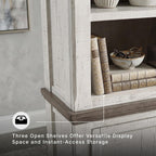 Signature Design by Ashley Havalance Left Pier Cabinet, Farmhouse Bookcase