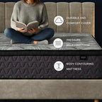 Signature Design by Ashley 12 Inch Medium Firm Hybrid Mattress Queen, Gray