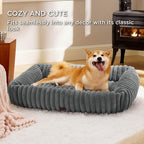 Bedsure ComfyFleece® Cute Dog Beds Large Sized Dog Washable，36in Cream