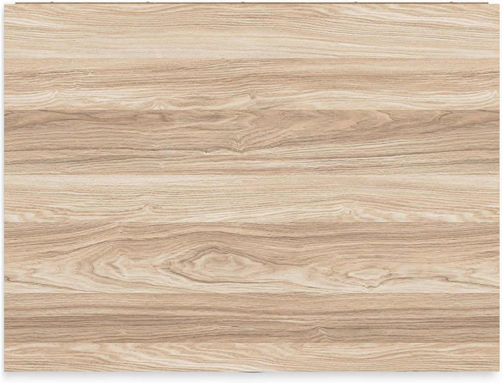 Signature Design by Ashley Battelle Nightstand, Mid Century Modern 2 Drawer Bedside Table, Engineered Wood Construction for Bedroom Storage, Light Oak Finish, 22 inches W