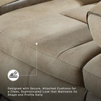 Signature Design by Ashley Next-Gen DuraPella Power Reclining Sofa, Sand | Zero gravity reclining couch, Water-repellent polyester and PU faux leather, Living room use, Medium plush foam