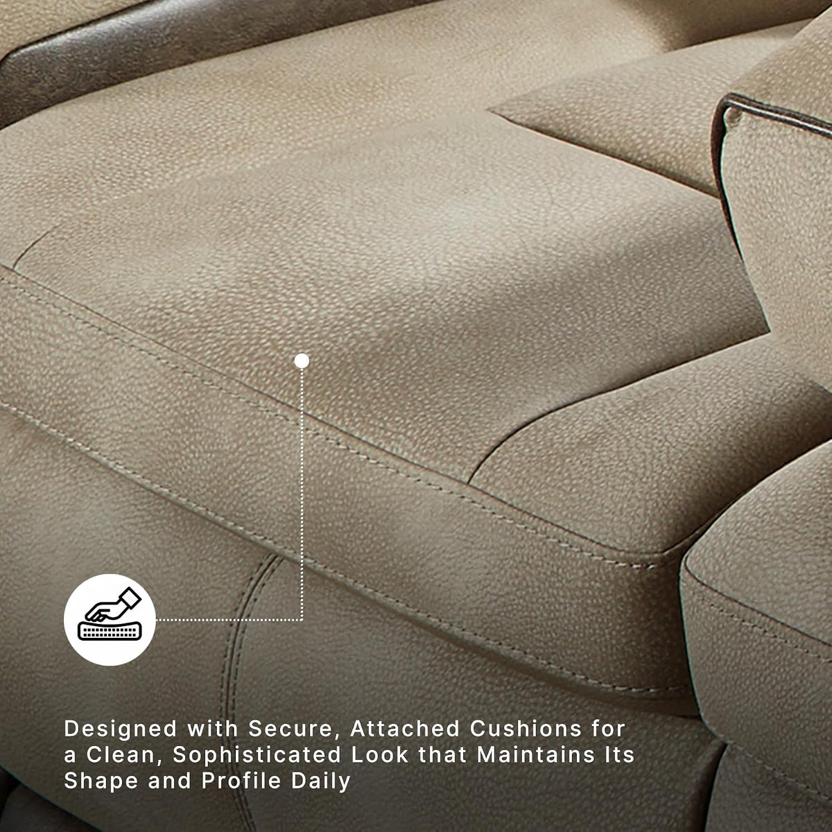 Signature Design by Ashley Next-Gen DuraPella Power Reclining Sofa, Sand | Zero gravity reclining couch, Water-repellent polyester and PU faux leather, Living room use, Medium plush foam