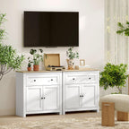 HOMCOM Sideboard Storage Cabinet with Drawer and Double Doors White