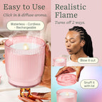 Lifelines Flameless Candle Diffuser with 2 Clickwick Essential Oil Blends