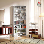HOMCOM 640 CD/360 DVD Storage Unit with 18 Compartments, White