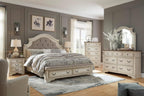 Signature Design by Ashley 7 Drawer Dresser for Bedroom, Two-Tone White | French country aesthetic with distressed wood top, Smooth-gliding dovetail joints and bronze-tone hardware, Realyn Series