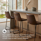 Signature Design by Ashley Counter Height Bar Stools, Set of 2, Brown