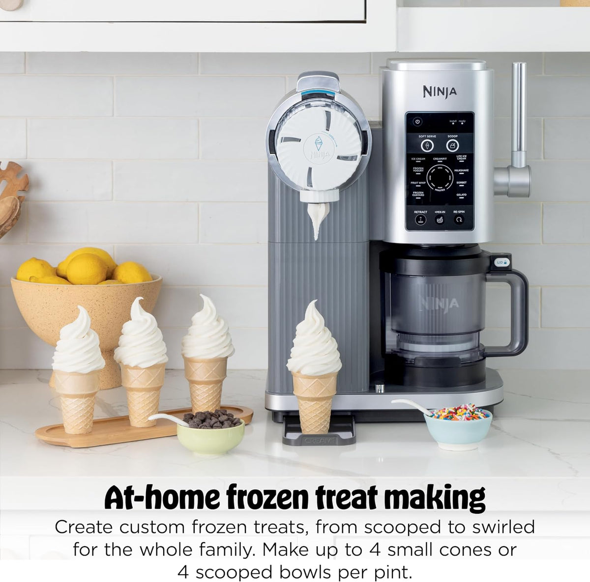 Ninja Creami Scoop & Swirl 13-in-1 Ice Cream and Soft Serve Maker, NC701 | Ninja Creami Scoop and Swirl turns almost anything into ice cream and soft serve at a button touch, scooped or swirled.