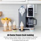 Ninja CREAMi Scoop & Swirl Ice Cream and Soft Serve Maker, Oprah's Favorite Things 2025, 13 Programs, Soft Serve Handle & (4) CREAMi 2-in-1 16oz Pints, Gift for Kids & ALL ages, NC701