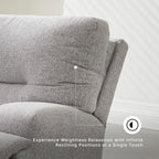 Signature Design by Ashley 3-Piece Modular Power Reclining Sectional | L-shape zero-gravity recline, Stain-resistant Next-Gen Nuvella fabric, Fits 36-inch doorway, Acklen Place Series