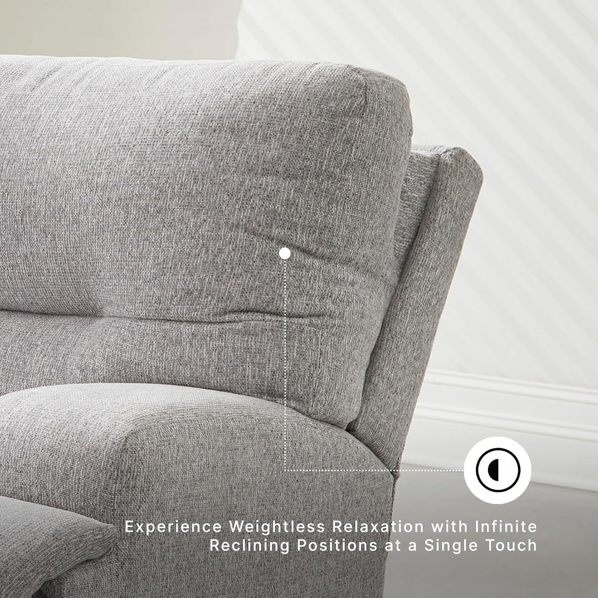Signature Design by Ashley 3-Piece Modular Power Reclining Sectional | L-shape zero-gravity recline, Stain-resistant Next-Gen Nuvella fabric, Fits 36-inch doorway, Acklen Place Series