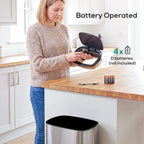 HOMCOM 58L Motion Sensor Bin Automatic Touchless for Kitchen Silver Tone