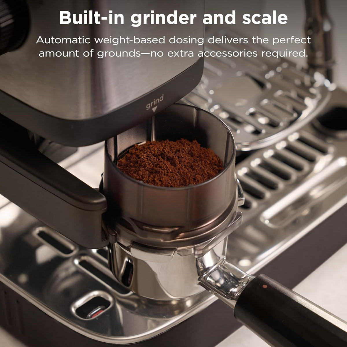 Ninja Luxe Café Mini, Espresso Machine & Drip Coffee, Stainless, ES301 | Built-in Burr Grinder, Precision Scale & Manual Steam Wand, Lattes, Cappuccinos & More