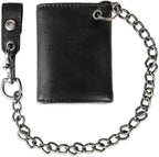 Levi's Men's Trifold Wallet - Sleek and Slim Includes ID Window and Credit Card Holder,Black with Chain