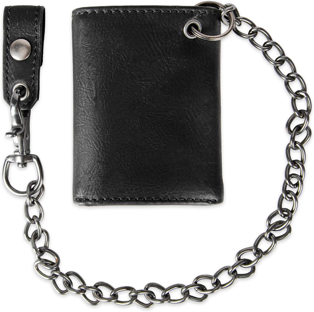 Levi's Men's Trifold Wallet - Sleek and Slim Includes ID Window and Credit Card Holder,Black with Chain