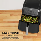Ninja Air Fryer Pro XL, 6.5 Qt, 7-in-1, Grey, AF182AMZ | Max crisp, broil, air fry, roast, bake, reheat, dehydrate, 450F max, Fits 9 lbs wings