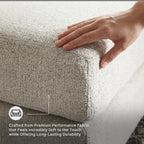 Signature Design by Ashley Soletren Oversized Ottoman, Stone | Plush stone beige chenille upholstery, Wood and engineered wood frame, 48-inch rectangular living room footprint