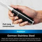 Ninja K32502 Foodi NeverDull System Chef Knife & Knife Sharpener Set, Premium, German Stainless Steel, Black