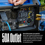 Westinghouse 12000 Peak Watt Dual Fuel Portable Inverter Generator, Remote Electric Start, Transfer Switch Ready, Gas and Propane Powered, Low THD - Safe for Electronics, Parallel Capable, CO Sensor