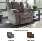 Signature Design by Ashley Manual Rocker Recliner Chair, Gray, Tulen