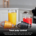 Ninja NeverClog 3-in-1 Juicer, Slicer & Shredder, 32oz Vessel, JC152 | NeverClog auger juices non-stop, plus slicing & shredding attachments. Total Pulp Control, 32-oz vessel, dishwasher safe