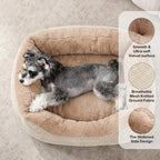 INVENHO Medium Dog Beds for Medium Dogs Washable, Rectangle Dog Bed Medium Size Dog, Orthopedic Dog Bed, Warming Soft Calming Sleeping Puppy Bed Durable Pet Bed with Anti-Slip Bottom M(30"x24"x9")