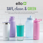 Ello Duraglass 5 Cup Glass Meal Prep Container with Lid, midnight