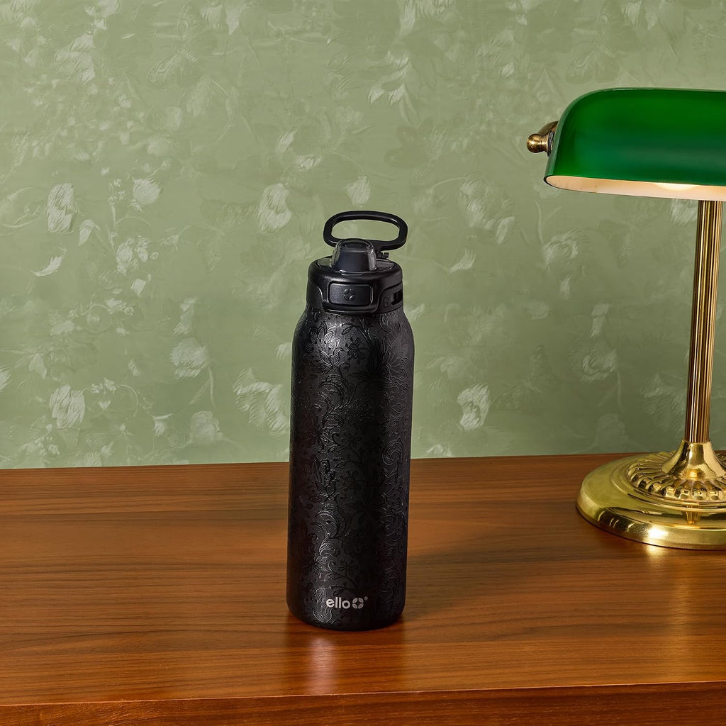 Ello Pop & Fill Insulated Stainless Steel Water Bottle with Quick Fill Lid, Leakproof Locking, Sip or Chug Spout, BPA-Free, Double Wall Vacuum Insulated for Sports, Travel & School- 22oz / 32oz / 40oz