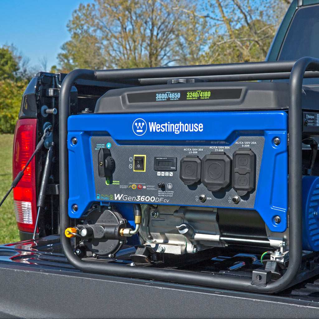 Westinghouse 4650 Peak Watt Portable Generator, RV Ready 30A Outlet, Gas Powered, CO Sensor