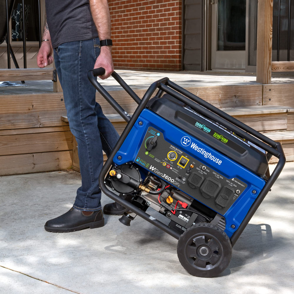 Westinghouse 4650 Peak Watt Portable Generator, RV Ready 30A Outlet, Gas Powered, CO Sensor