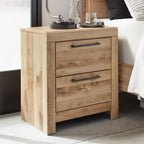 Signature Design by Ashley Rustic Nightstand with USB, Brown Bedside Table