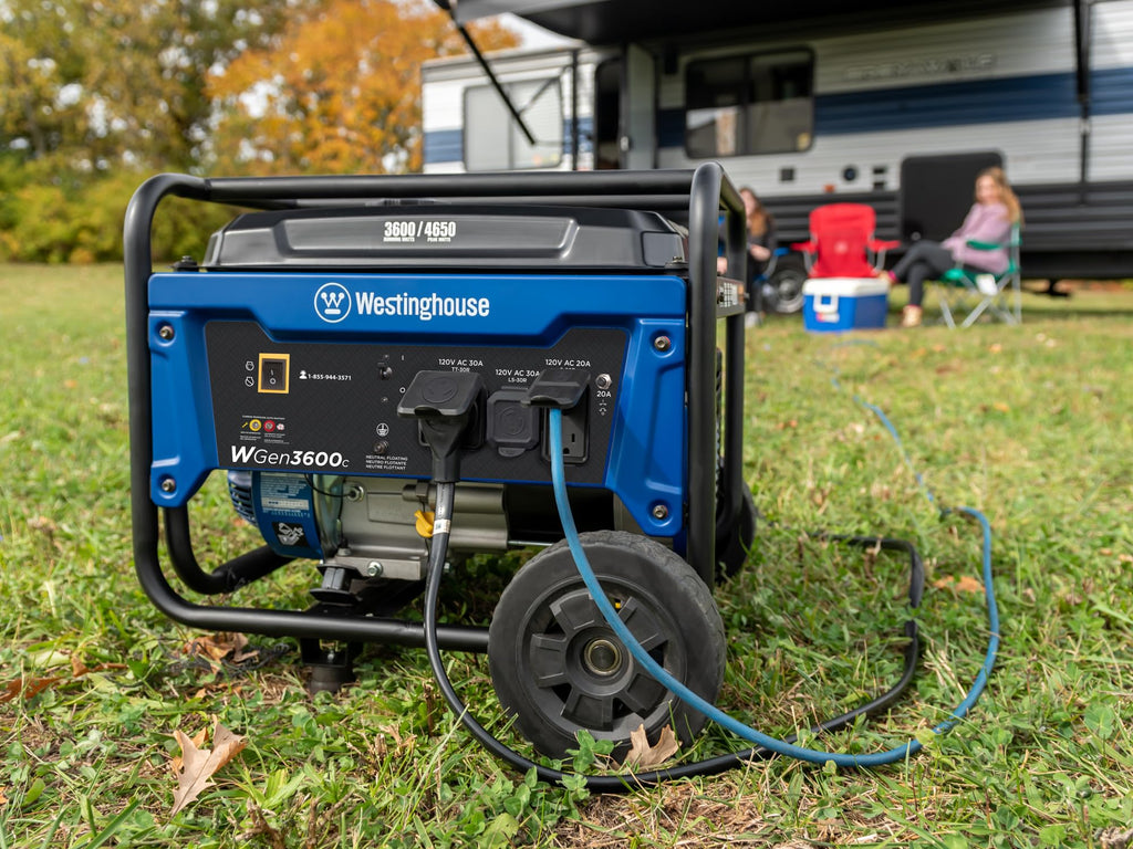 Westinghouse 4650 Peak Watt Portable Generator, RV Ready 30A Outlet, Gas Powered, CO Sensor