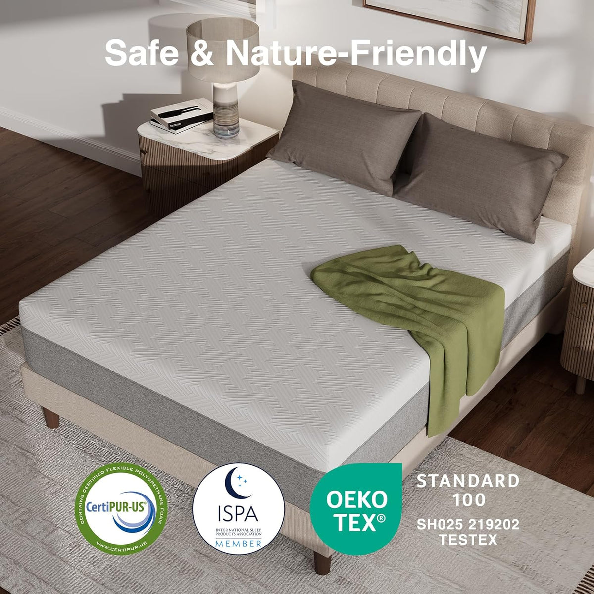 Novilla King Size Mattress, 12 Inch Gel Memory Foam King Mattress in a Box