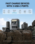 Anker SOLIX C300 Portable Power Station, 288Wh Solar Generator for Camping