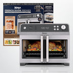 Ninja French Door Premier Air Fry Oven, 10-in-1, 20.3 Qt, Stainless, FO101 | 450F cyclonic air, PFAS-free surface, Air fry, sear crisp, bake, broil, toast, dehydrate