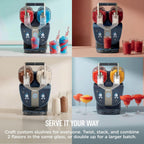 Ninja SLUSHi Twist Smart Frozen Drink Maker with Dual SlushAssist, FS701BL | 2 SLUSHI MACHINES IN 1, Serve separately or twist together, Dual SlushAssist Technology, 10+ Servings, two 72 oz vessel