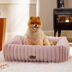 Bedsure ComfyFleece® Cute Dog Beds Large Sized Dog Washable，36in Cream