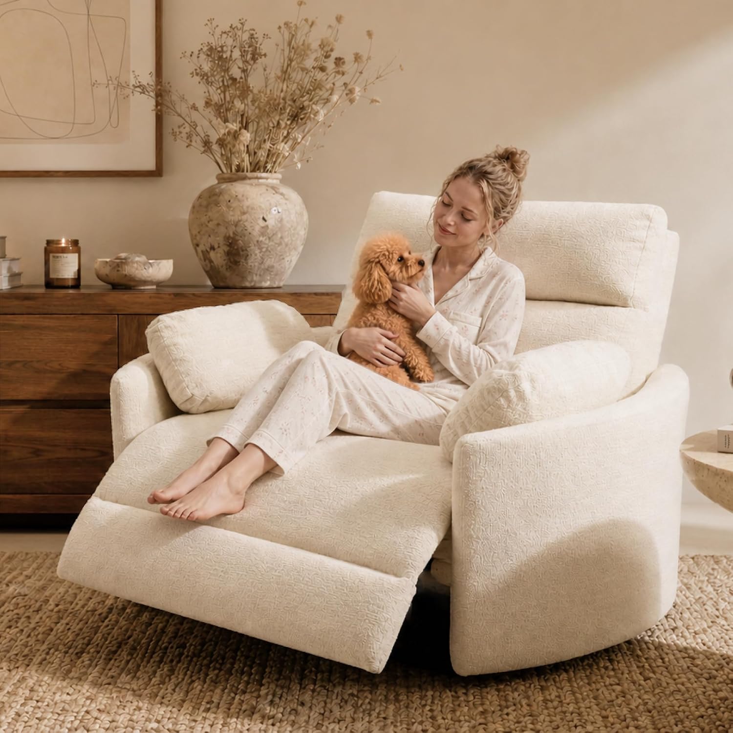 Tivra™ Mochi Oversized Power Recliner - 54" Luxury Lounging Chair