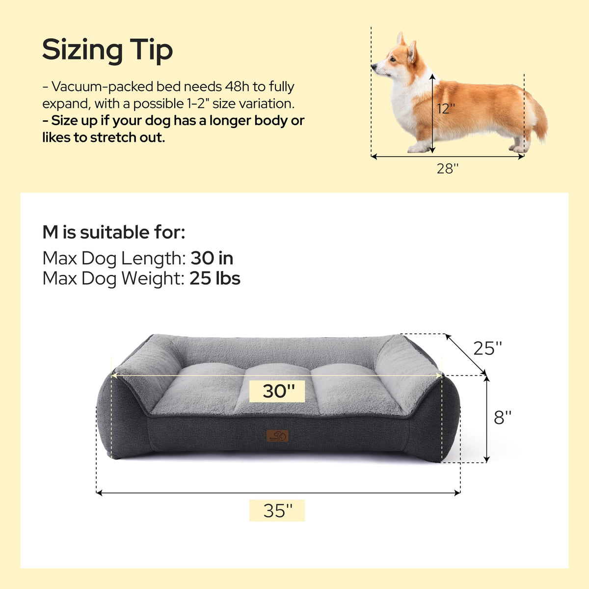 Bedsure SupportMax® Extra Thick Orthopedic XL Dog Bed for Extra Large Dogs