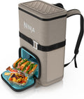 Ninja FrostVault™ Go Soft Backpack Cooler, Dry Storage, Birch Beige | Ninja FrostVault Go soft cooler, stays cool for hours with a leakproof, easy-access lid, and carries like a backpack